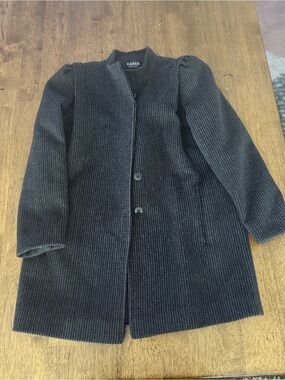 Karen Vintage Coat Women’s Large wool cashmere blend herringbone jacket